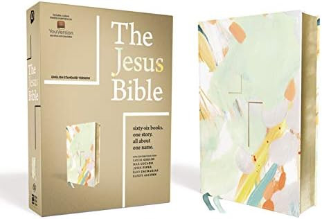 The Jesus Bible Artist Edition, ESV, Leathersoft, Multi-color/Teal | Amazon (US)