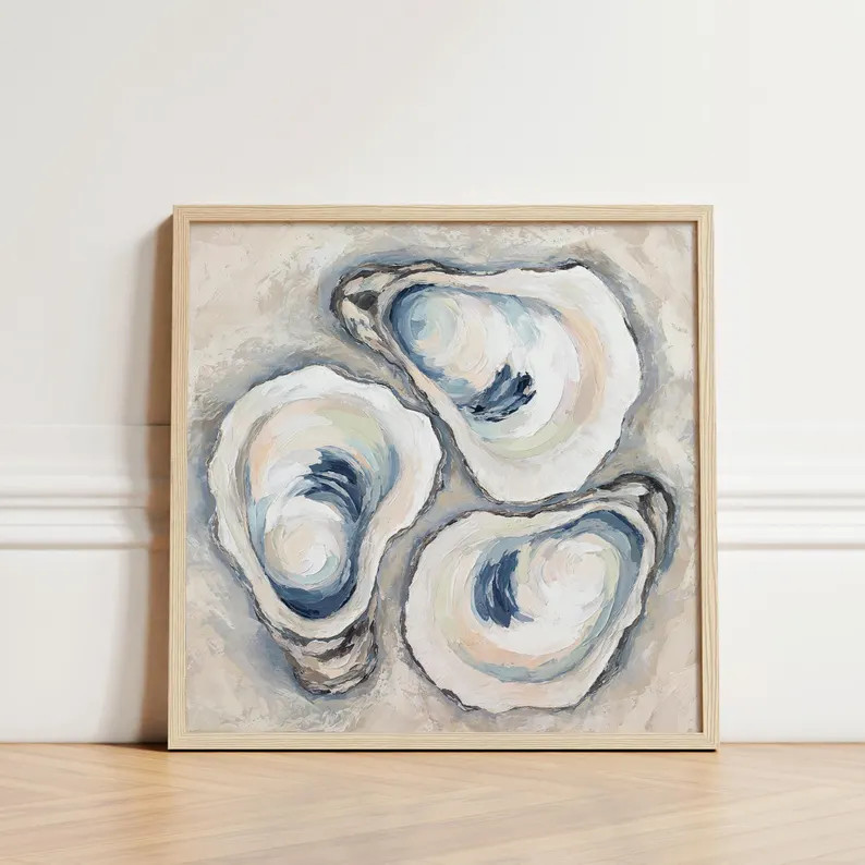 Oyster Print, Southern Coastal Art, Kitchen Decor - Etsy | Etsy (Global)