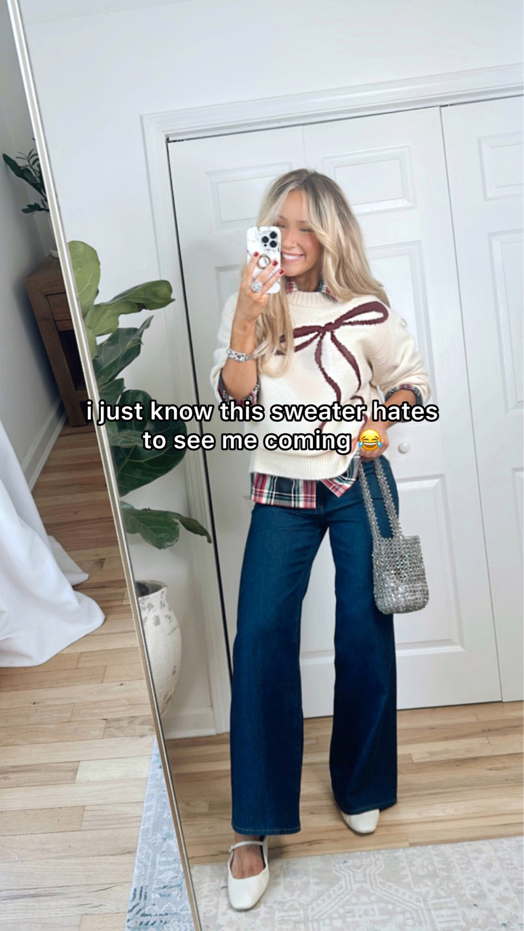 Holiday sweater styled multiple ways ✨ (wearing a small) 

#LTKCyberWeek #LTKHoliday