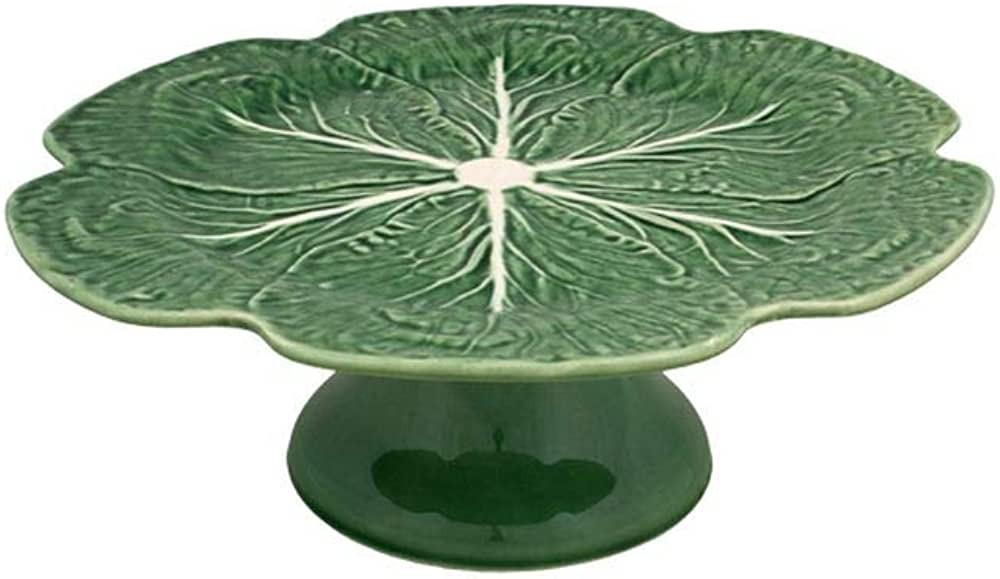 Bordallo Pinheiro 12 Inch Green Cabbage Cake Stand | Amazon (US)