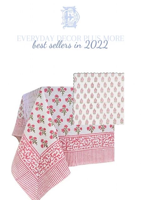 Best sellers in 2022. Block print tablecloth. Affordable tablecloth. Black print cloth napkins. Pink tablecloth. Floral tablecloth. Spring tablescape.

#LTKSeasonal #LTKunder50 #LTKhome