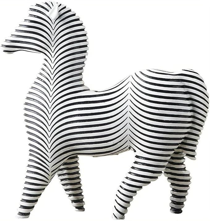 Zebra Statue - 7.9 Inch African Resin Sculpture for Home Decor, Safari Theme Tabletop Decor, Gift... | Amazon (US)
