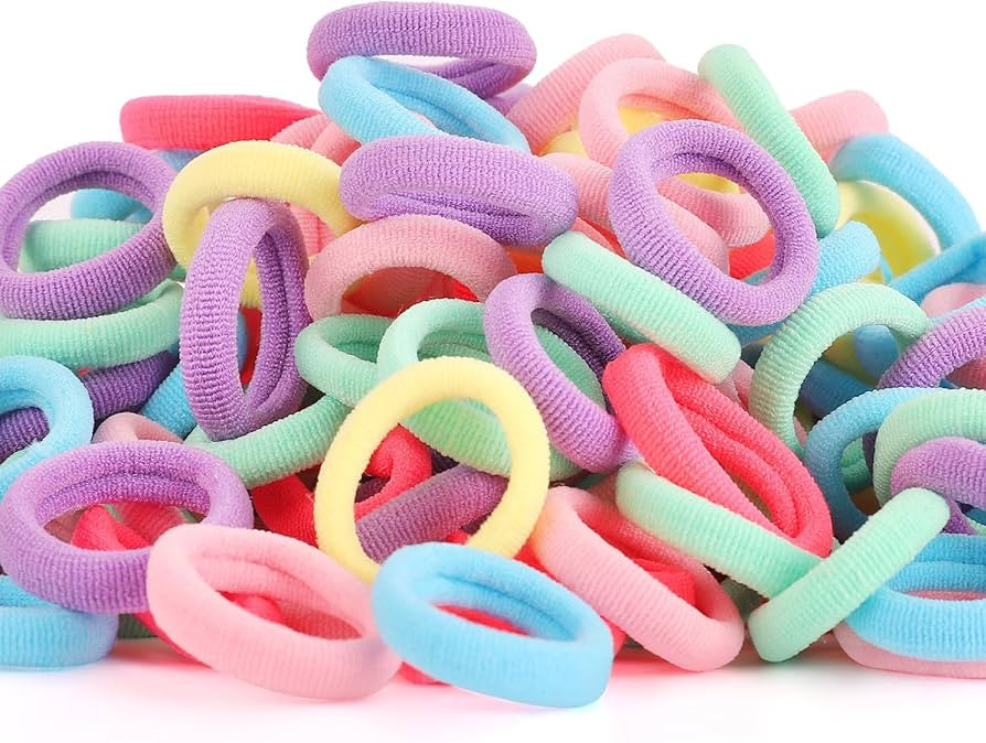 200 Pack Hair Ties BEoffer Baby Toddlers Girls Elastics Hair Bands No Damage Multicolor Colorful ... | Amazon (US)