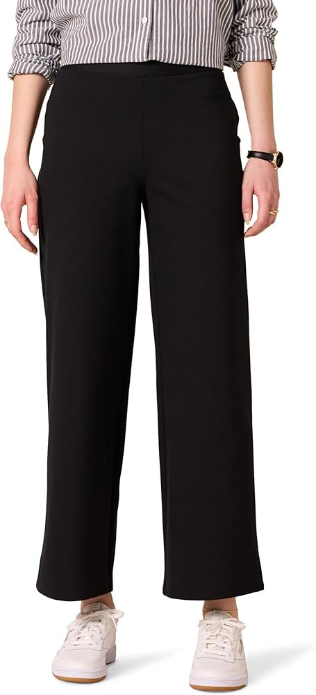 Amazon Essentials Women's Cropped Wide Leg Pull-On Pants | Amazon (US)