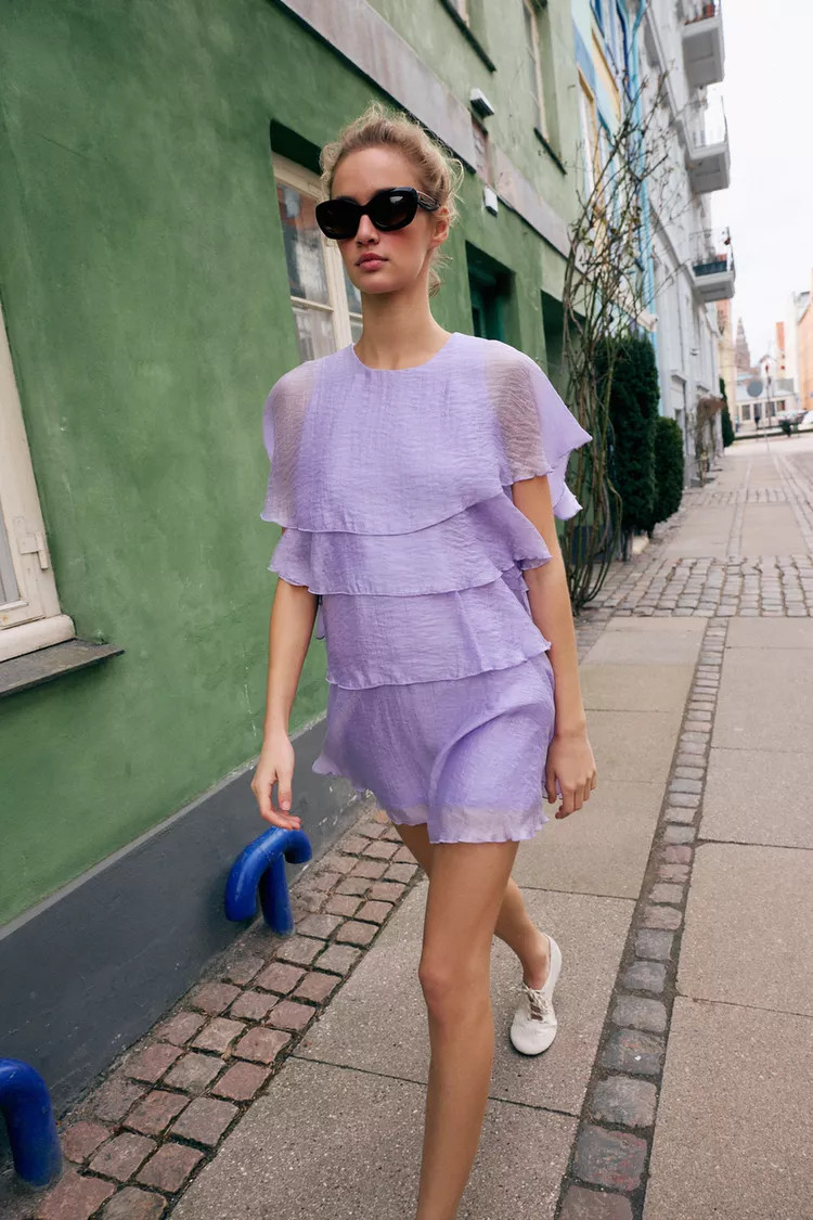 RUFFLED MINI DRESS | Zara US