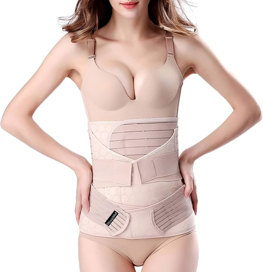 ChongErfei 3 in 1 Postpartum Support - Recovery Belly/waist/pelvis Belt Shapewear Slimming Girdle... | Amazon (US)