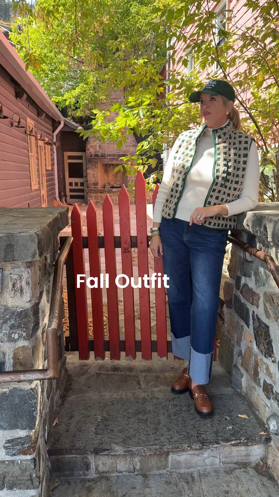 🍂Fall Layers🍁
You’ll never believe are from Amazon🤎

🍂Fall Ralph Lauren inspired by outfit inspo

- Sherpa, check zip up front vest, comes in several colors and fits true to size for Amazon I am in med

-dark wash, wide cuff straight leg jeans . Under $40 fit tts for Amazon I am in med (these sellout and restock) make sure you tap on notifications to receive updates and sales

Amazon -Loafers are so comfy you’ll love them and want every color! Fits tts I wear an 8

Amazon green alligator bag
Affordable and holds all the necessities 

Ralph’s coffee green baseball cap.. I purchase at the NYC store. (Sorry not linkable)
I linked similar 

-turtleneck is Ralph Lauren
Cream ribbed turtleneck tts 

Lisi lurch gold X and pearl stud earrings 

#LTKStyleTip #LTKOver40 #LTKFindsUnder50