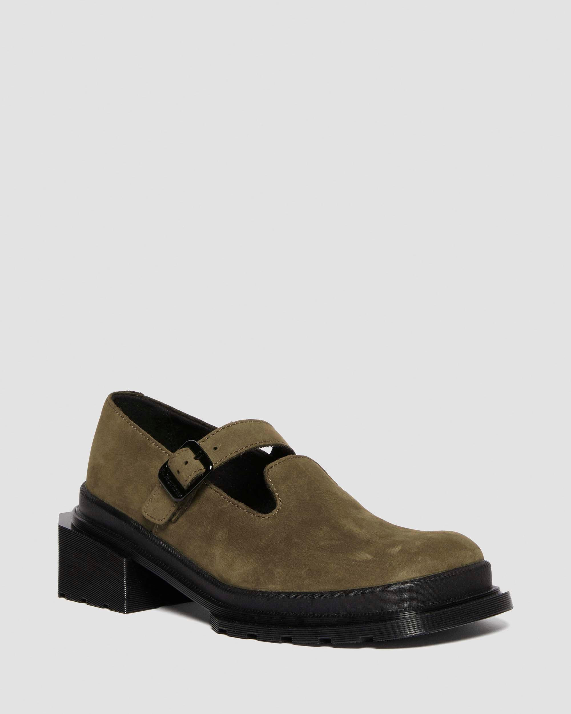 Maybole Buttersoft leather Mary Jane shoes in Olive | Dr. Martens | Dr. Martens