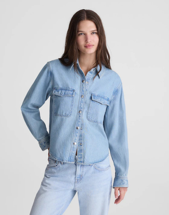 Airy Denim Relaxed Shirt-Jacket | Madewell
