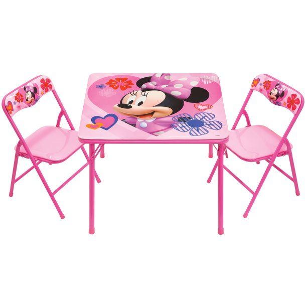 Disney Minnie Mouse Erasable Activity Table Playset & 2 Chairs | Walmart (US)