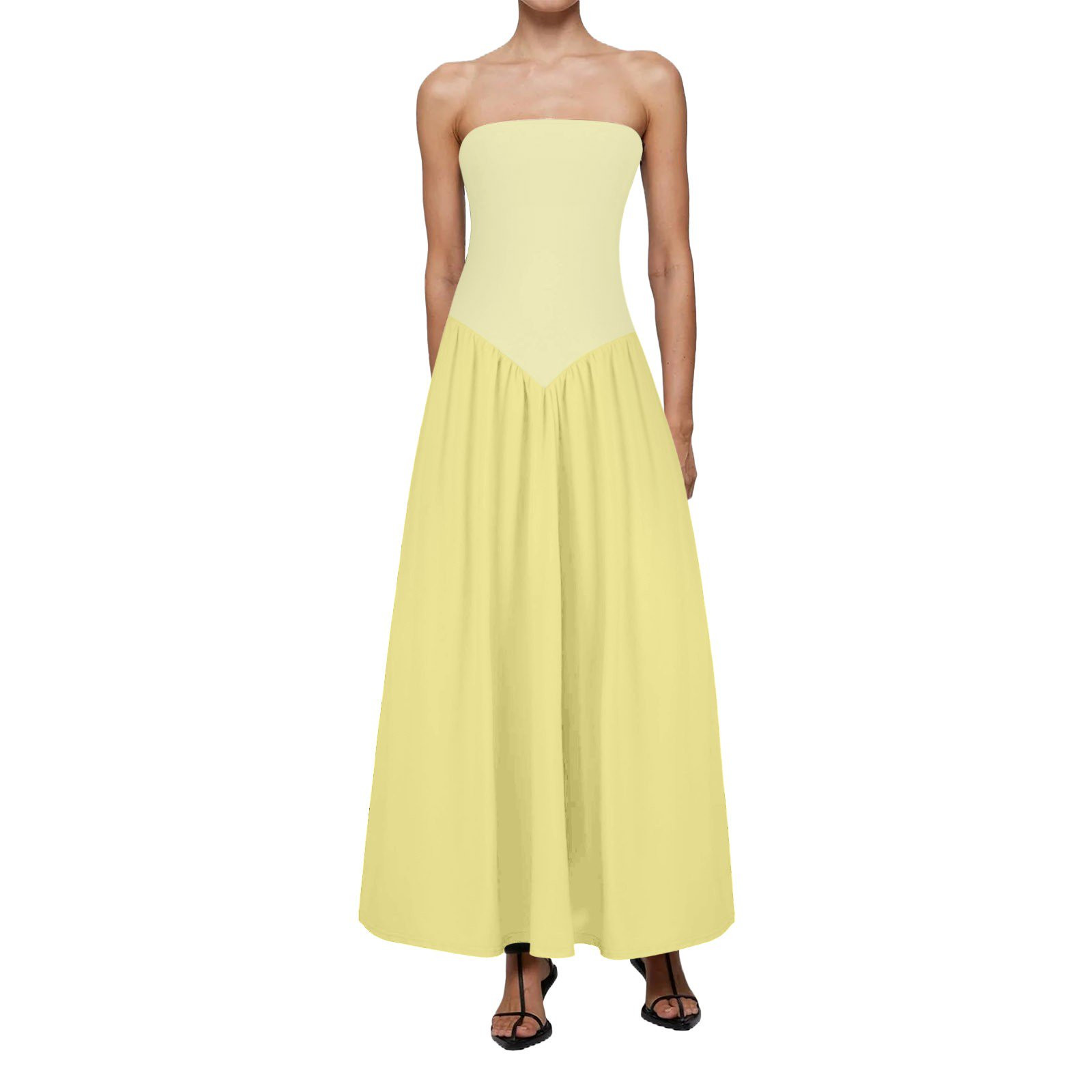 Baberdicy Women's Casual Sweatshirts Dress Womens Strapless Maxi Dress Summer Sleeveless Tube Top... | Walmart (US)