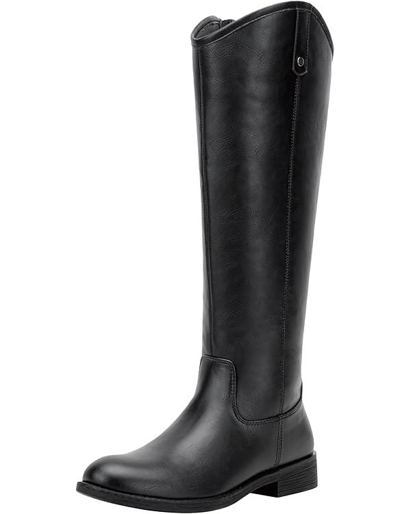 Vepose Women's Knee High Boots 956 Wide Calf Zipper Tall Fashion Boots | Amazon (US)