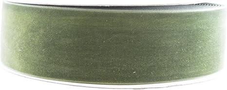 May Arts 1-1/2-Inch Wide Ribbon, Olive Velvet | Amazon (US)