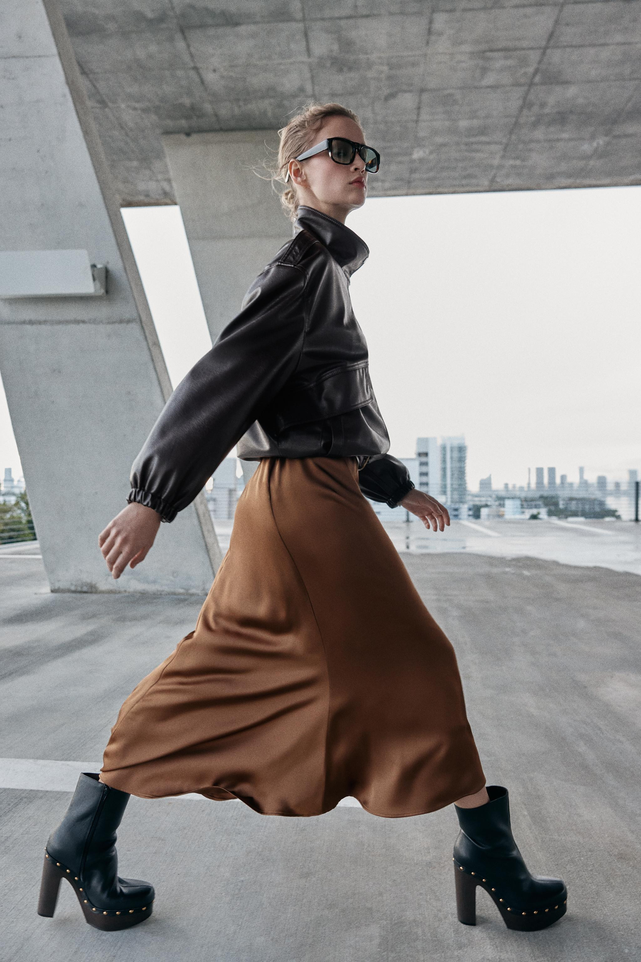 PLATFORM LEATHER ANKLE BOOTS | Zara US