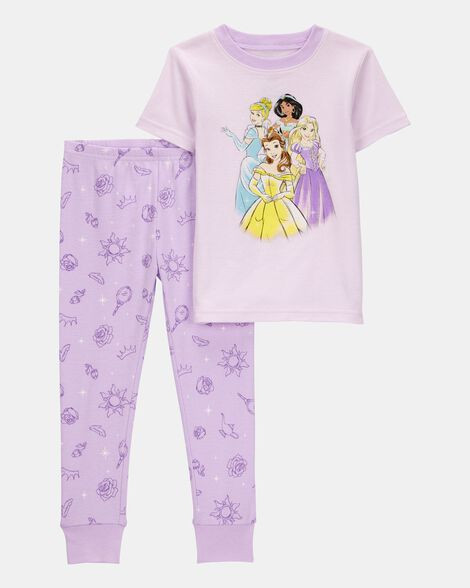 Toddler Girl Disney Princesses Snug Fit 2-Piece Pajamas - Purple | Carter's Inc