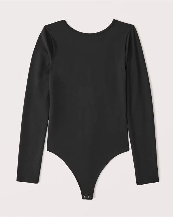 Long-Sleeve Seamless Open-Back Bodysuit | Abercrombie & Fitch (US)