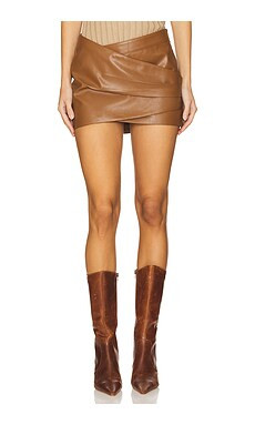 superdown Evi Wrap Skirt in Chocolate from Revolve.com | Revolve Clothing (Global)