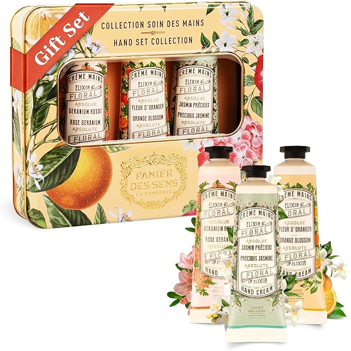 Panier des Sens - Mini Hand Cream Set - Birthday, Gifts for Women - Orange Blossom, Jasmine, Gera... | Amazon (US)