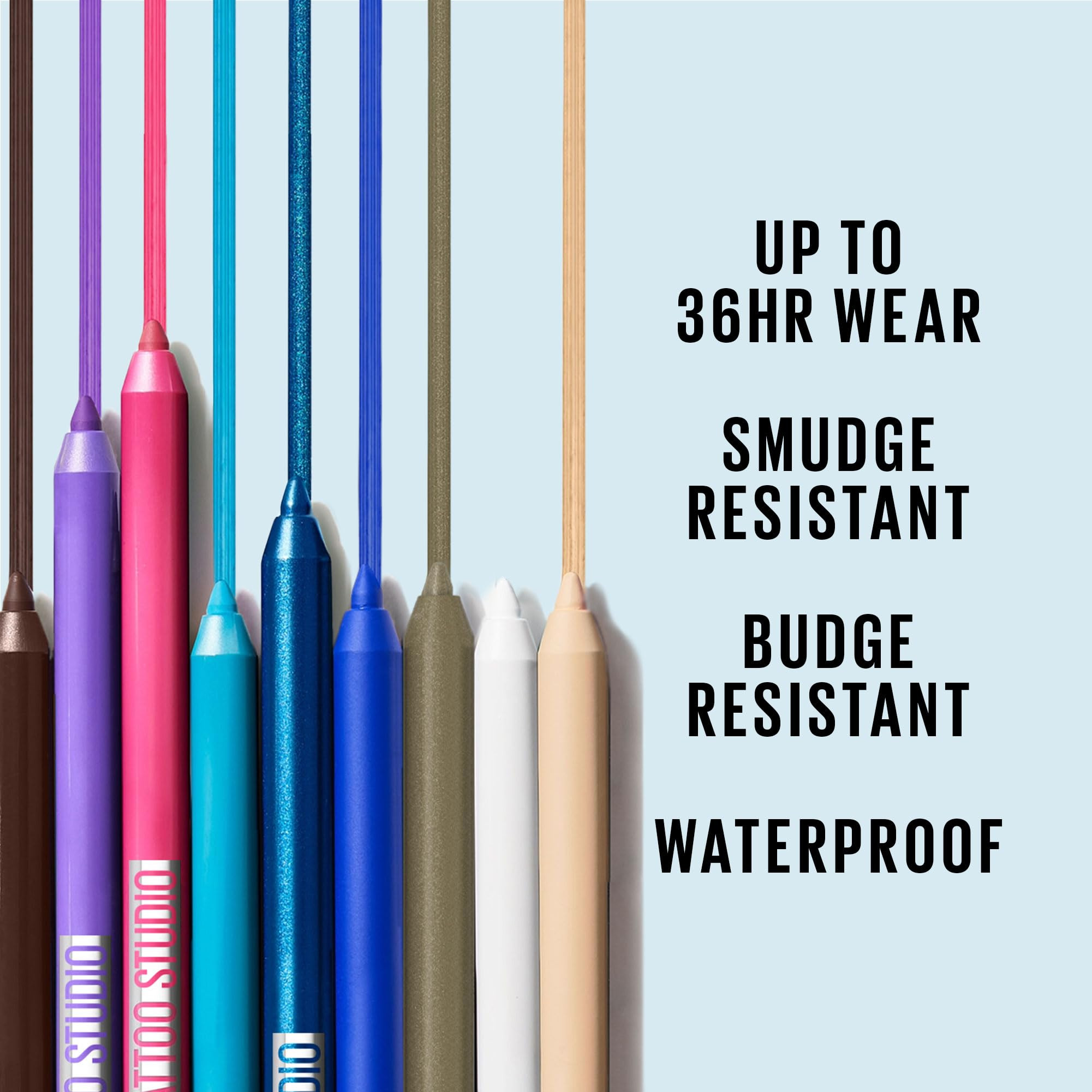 Maybelline Tattoo Studio Sharpenable Gel Pencil Waterproof Eyeliner, Long-Lasting Eyeliner With S... | Amazon (US)