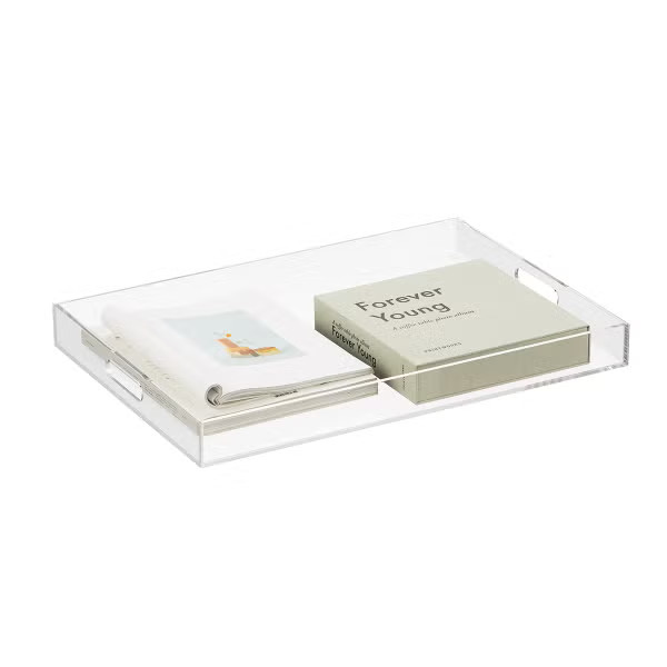 The Container Store Luxe Acrylic Rectangular Tray | The Container Store