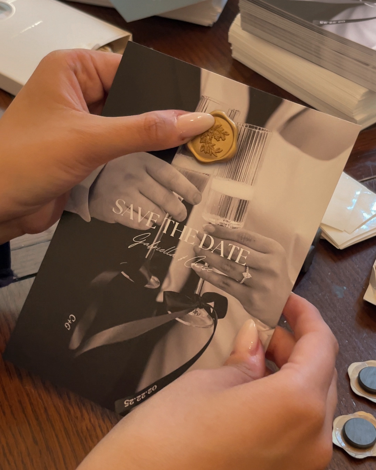 DIY wax seal magnet for our wedding Save The Dates!!

Bought adhesive wax seals from Amazon then attached a magnet to it! 

#LTKWedding #LTKStyleTip #LTKSeasonal