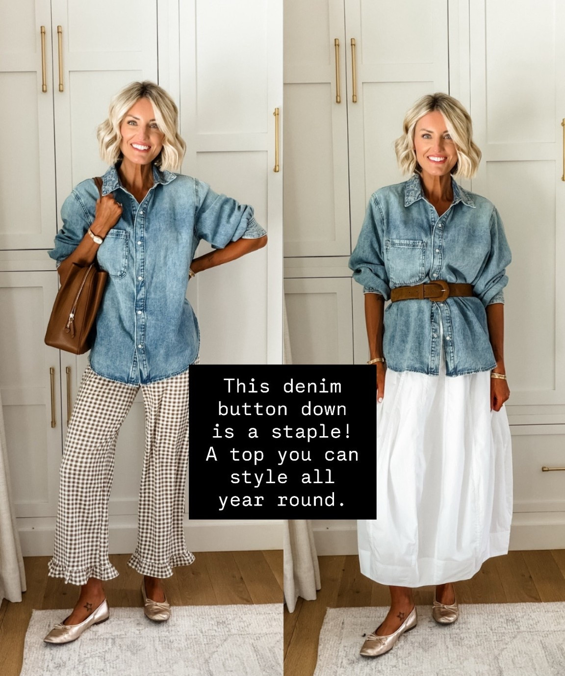 I have been wearing denim button downs non stop for months! Such a great basic that you can style all year round! Wearing M in this shirt for a more oversized fit!

Loverly Grey, workwear, teacher outfit, denim button downs, closet staples

#LTKSeasonal #LTKWorkwear
