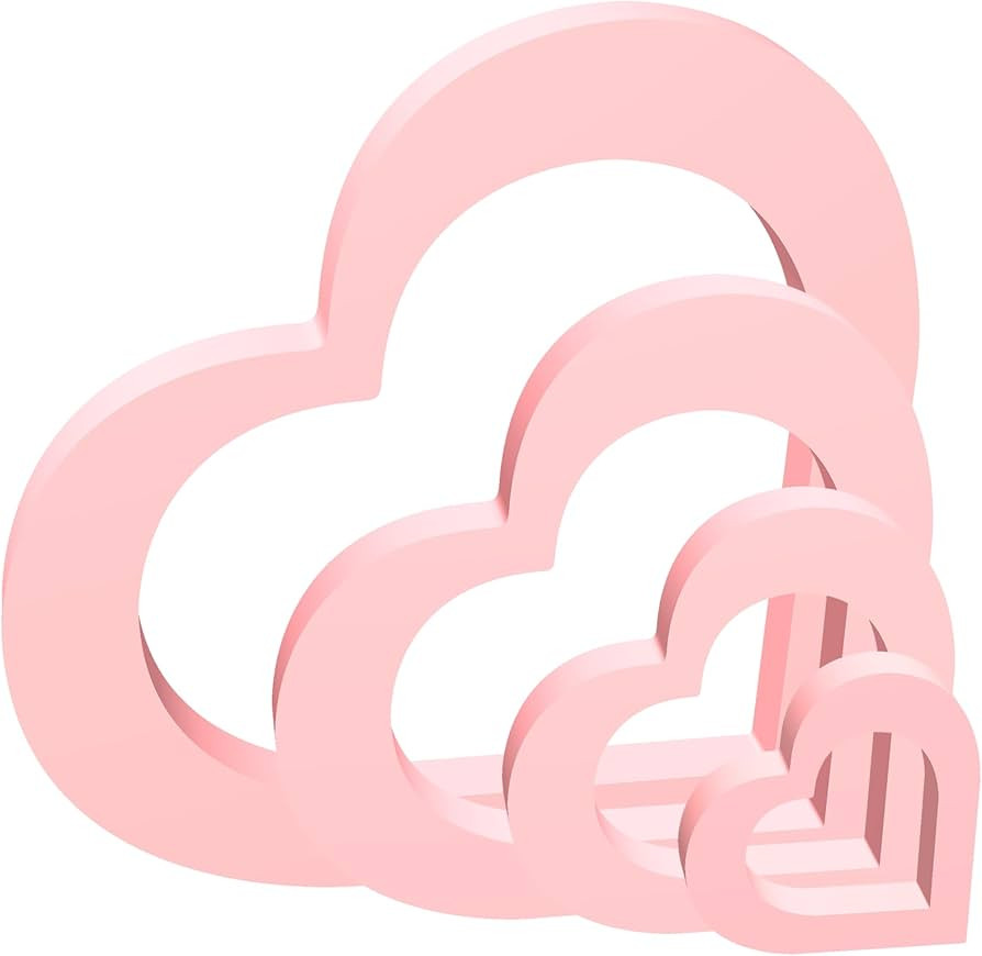 4Pcs Valentine's Day Wooden Sign Heart Shape Home Decor Heart Signs Valentine Heart Table Decor T... | Amazon (US)