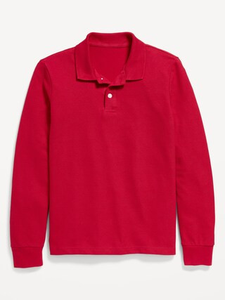 School Uniform Long-Sleeve Polo Shirt for Boys | Old Navy (US)