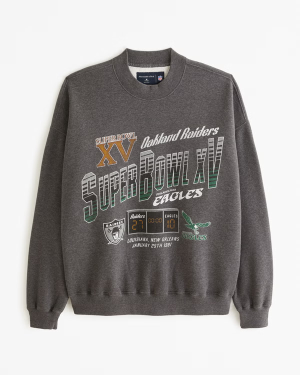 Vintage Super Bowl Graphic Crew Sweatshirt | Abercrombie & Fitch (US)