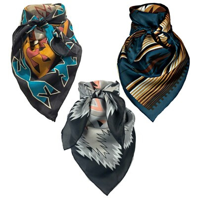 Wyoming Traders Aztec Southwest Wild Rag 34 Inch Silk Scarf Bandana | eBay US
