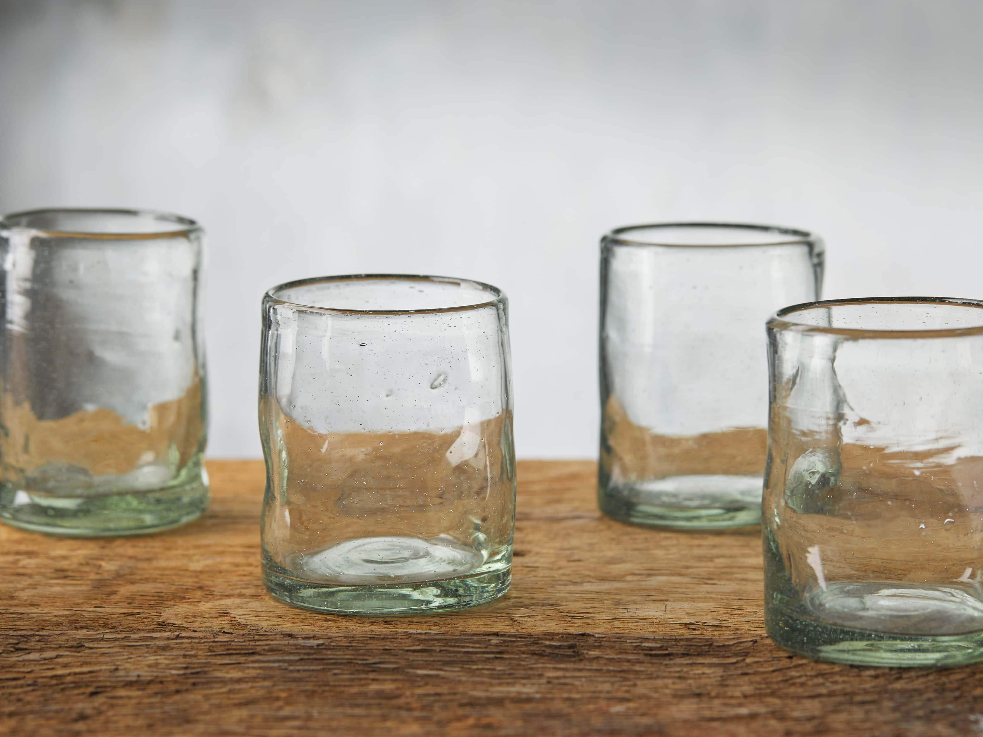 Organic Double Old-Fashioned Glasses (Set of 4) | Arhaus