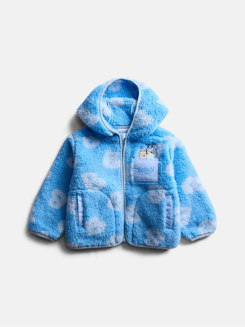 Bluey Toddler Girls Fleece Full Zip Hooded Jacket, Sizes 12M-5T | Walmart (US)