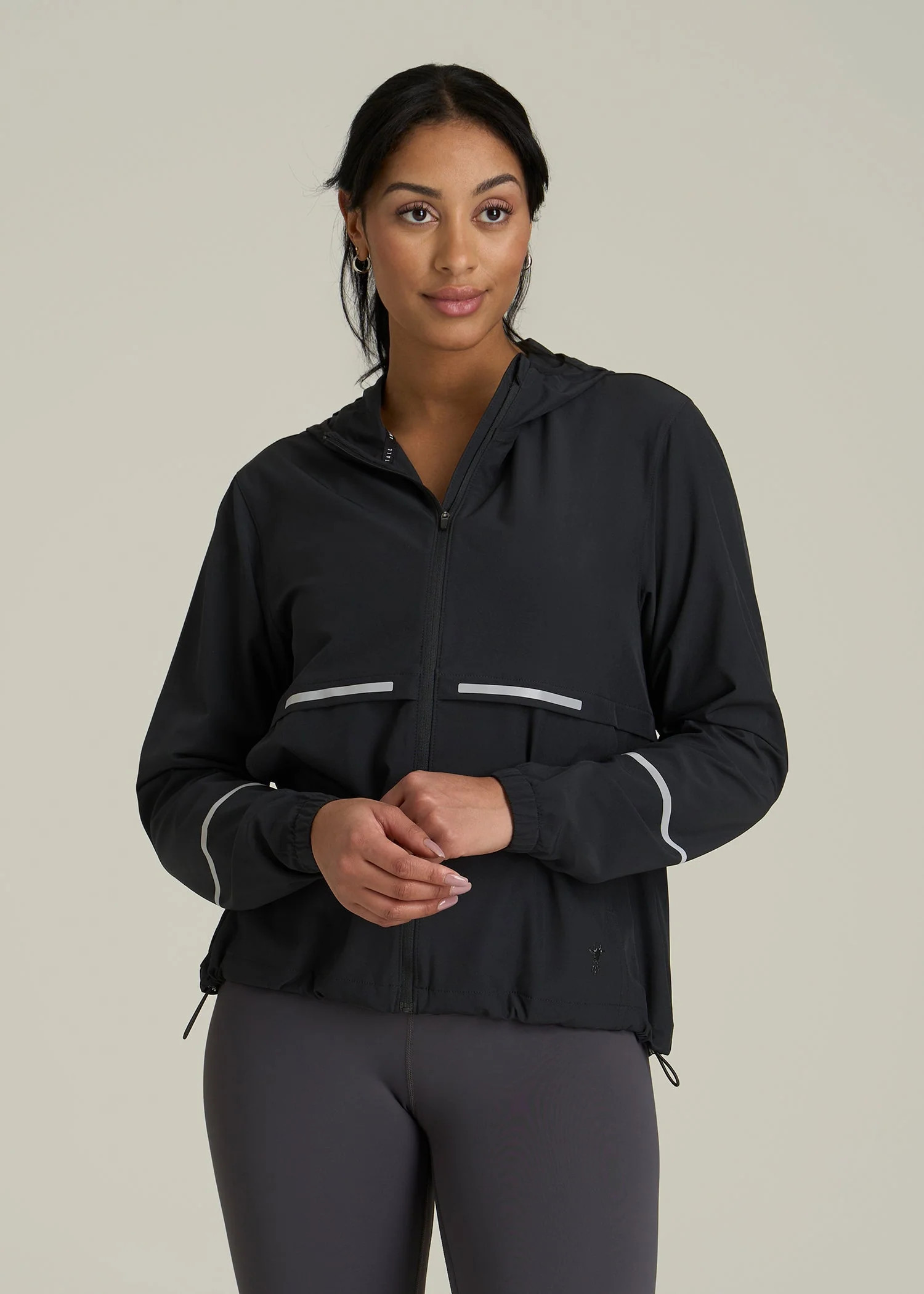 Featherweight Packable Jacket for Tall Women in Black | American Tall