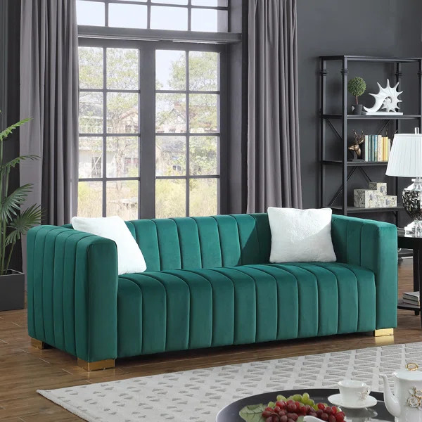 Clifford 87.01'' Velvet Sofa | Wayfair North America