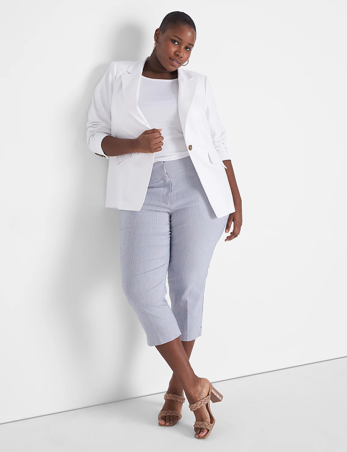 Long-Sleeve Linen Blazer | LaneBryant | Lane Bryant (US)