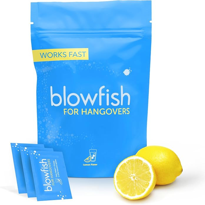 Blowfish for Hangovers - Fast Hangover Relief in 15 Minutes | Headache Relief, Energy, and Hydrat... | Amazon (US)