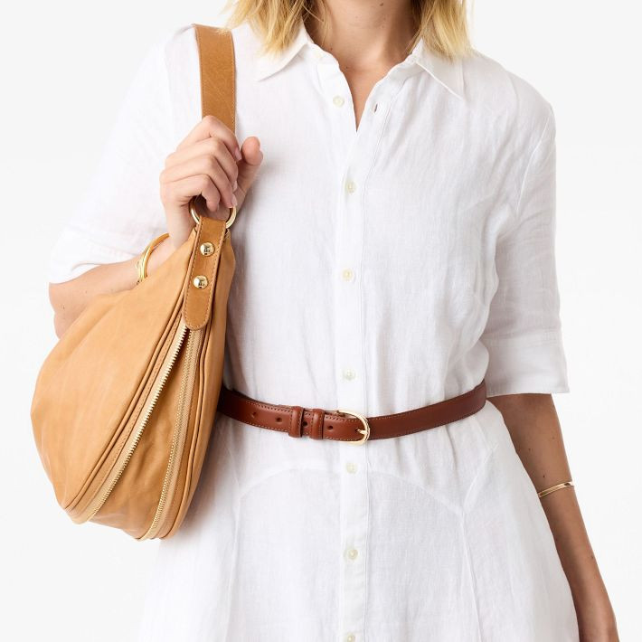 Italian Leather Slouch Hobo Bag | Mark and Graham