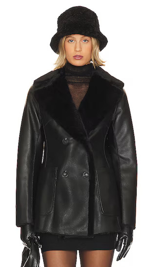 Camille Coat in Black | Revolve Clothing (Global)