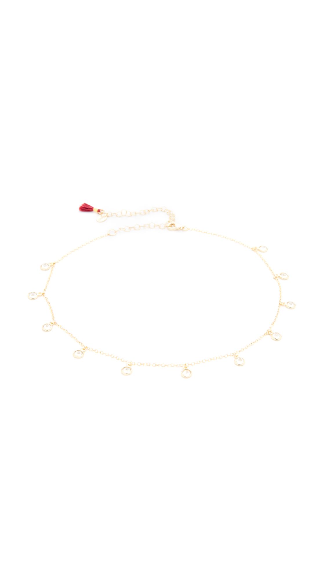 Shashi Solitaire Drop Choker Necklace | Shopbop