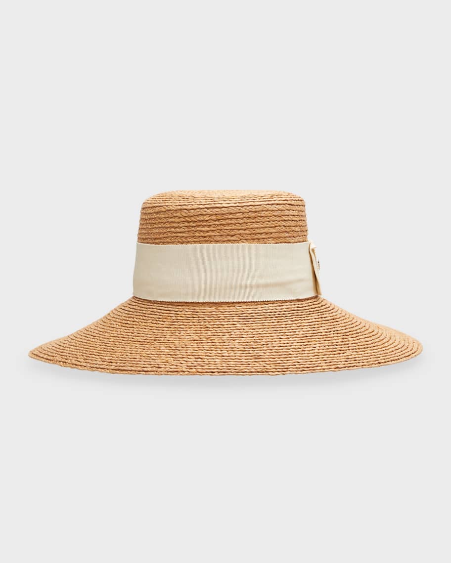 Easton Raffia Structured Hat | Neiman Marcus