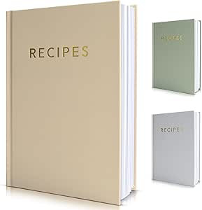 ZICOTO Aesthetic Blank Recipe Book with Waterproof Cover - The Perfect Recipe Notebook To Write I... | Amazon (US)