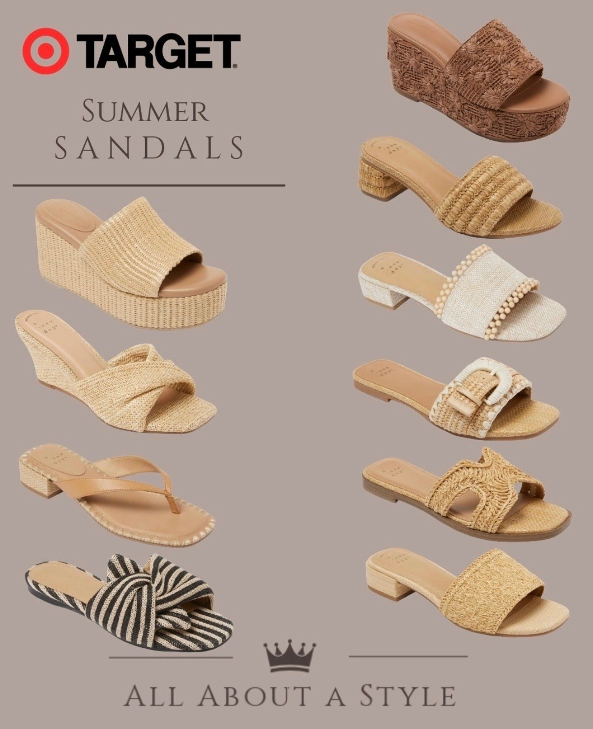 If you’re anything like me, one pair just isn’t enough—so I rounded up 10 different sandal styles from comfy everyday slides to dressier picks you can wear on repeat all season long.

Neutral tones, cushioned soles, elevated basics, and a few statement styles mixed in… basically everything you need to cover errands, vacation, date night, and everything in between.

All of these are from Target and every single pair is LTK-worthy in my opinion 🤍

Shop all 10 sandal styles on LTK 🛍️

#LTKStyle #LTKFinds #TargetStyle #TargetFinds #SummerShoes #SandalSeason #OOTD #EverydayStyle #CapsuleWardrobe #AffordableFashion #StyleInspo #WomensFashion #LTKInfluencer #SummerOutfits