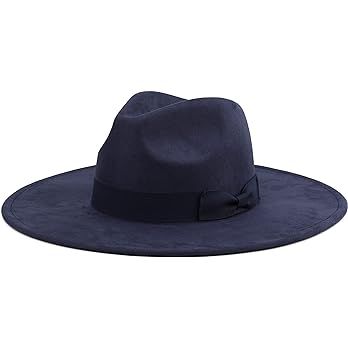 Pro Celia Big Wide Brim Fedora Hat for Women Large Felt Panama Rancher Hat | Amazon (US)