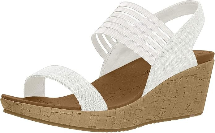 Skechers Cali Women's Beverlee Smitten Kitten Wedge Sandal | Amazon (US)