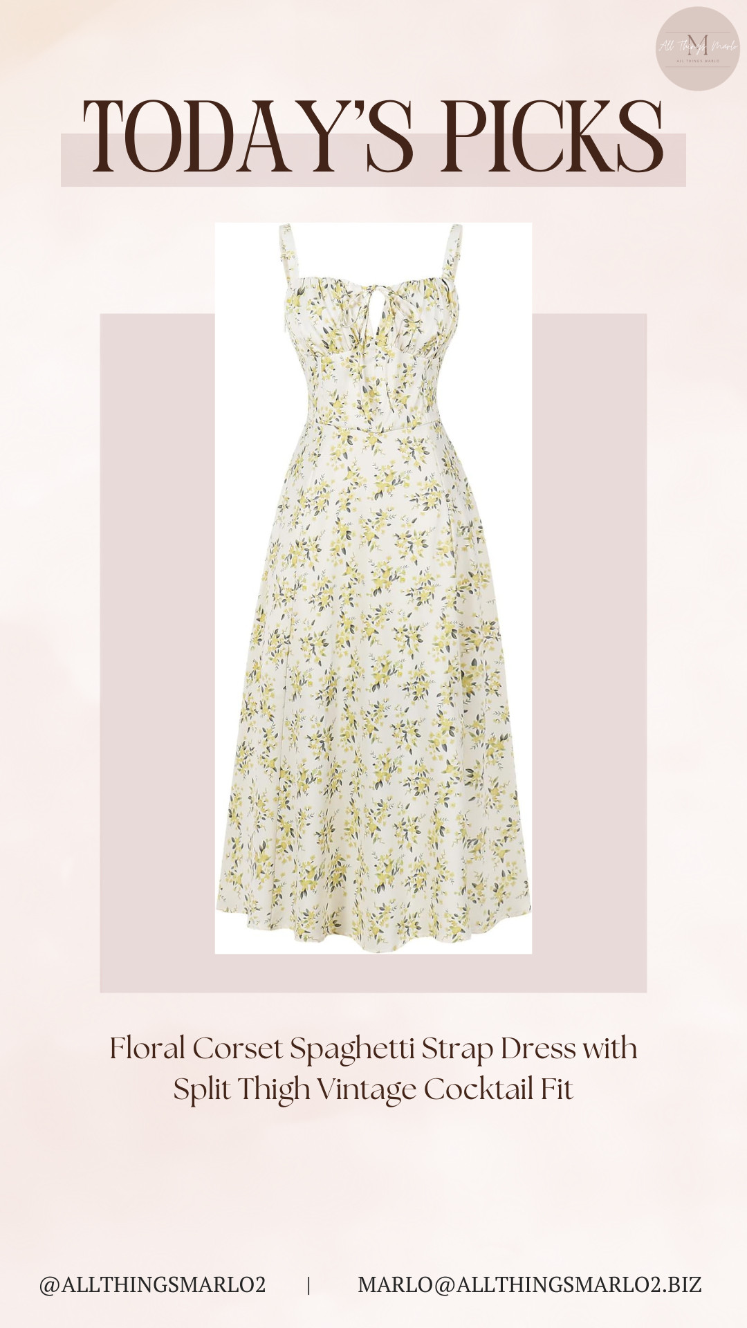 Floral Corset Spaghetti Strap Dress with Split Thigh Vintage Cocktail Fit 

 #LTKSeasonal #LTKWorkwear #LTKTravel
