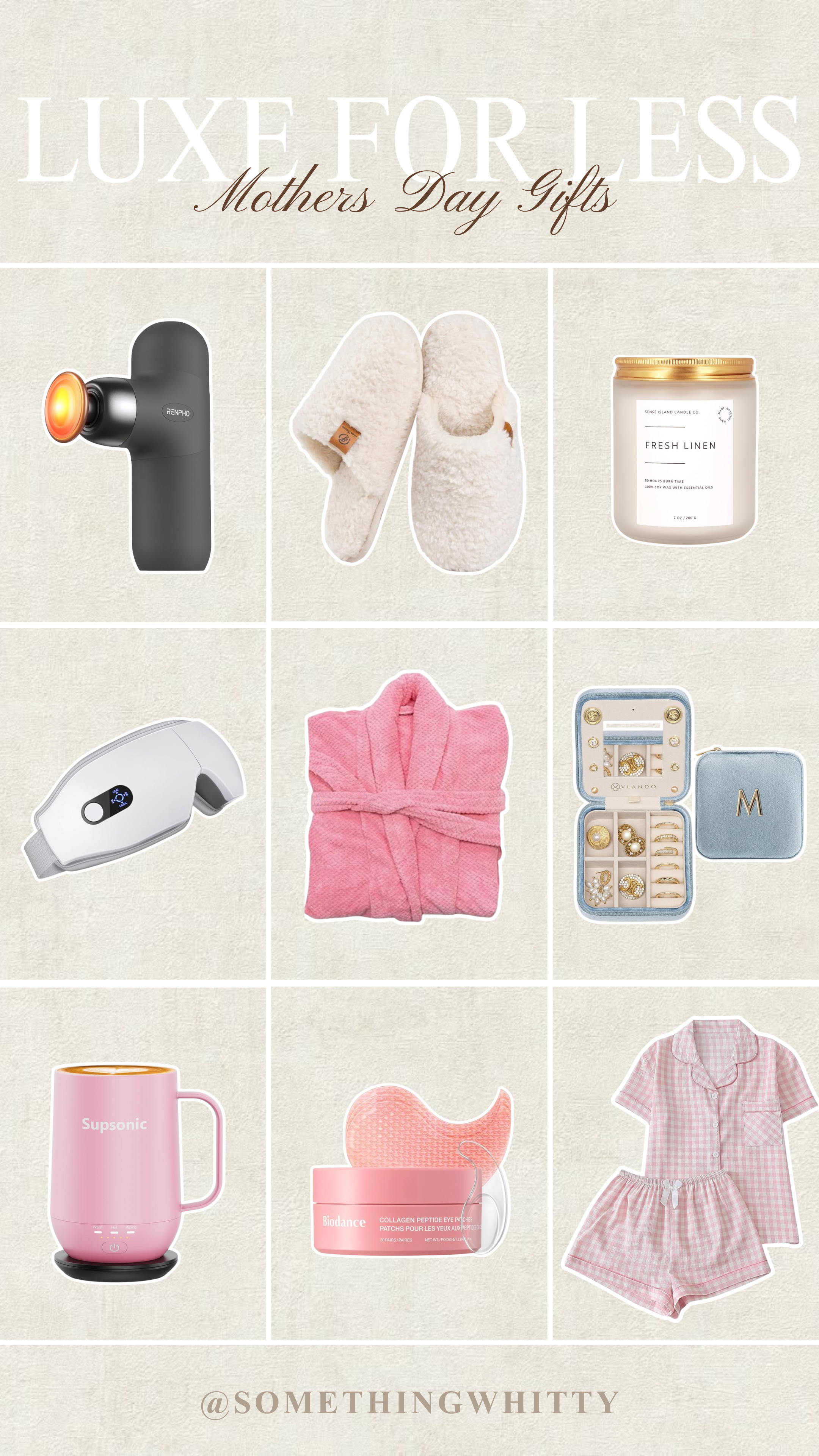 Luxe gifts for moms this Mother's Day! Treat her to a spa day at home with these essentials. // heated eye masks, thermal massage gun, soft slippers, cozy robe, and more 

 #LTKMothersDay #LTKmomlife #LTKU