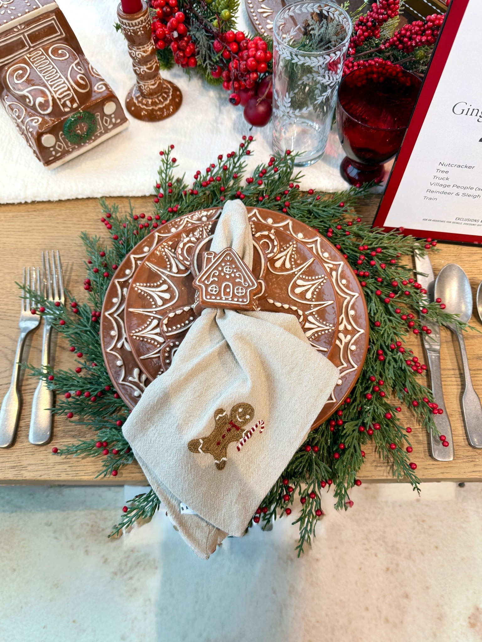 This gingerbread-inspired tablescape is giving all the festive charm! 🤎🍽️🎄 Pottery Barn’s adorable Gingerbread Collection is on sale, making it the perfect time to add these whimsical plates, accents, and holiday details to your table. 😍 Sweet, charming, and so fun for Christmas hosting. Linked the full collection to help you recreate the look! ✨ #ChristmasTablescape #PotteryBarn #HolidayHosting

#LTKHome #LTKSaleAlert #LTKHoliday