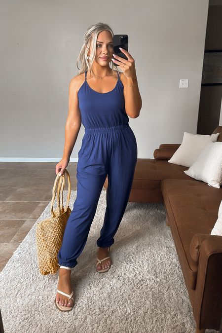 Jumpsuit size small, the blue is linked just tap on the black jumpsuit & it’ll take you to the correct color on amazon  

#LTKfindsunder50 #LTKfindsunder100 #LTKstyletip