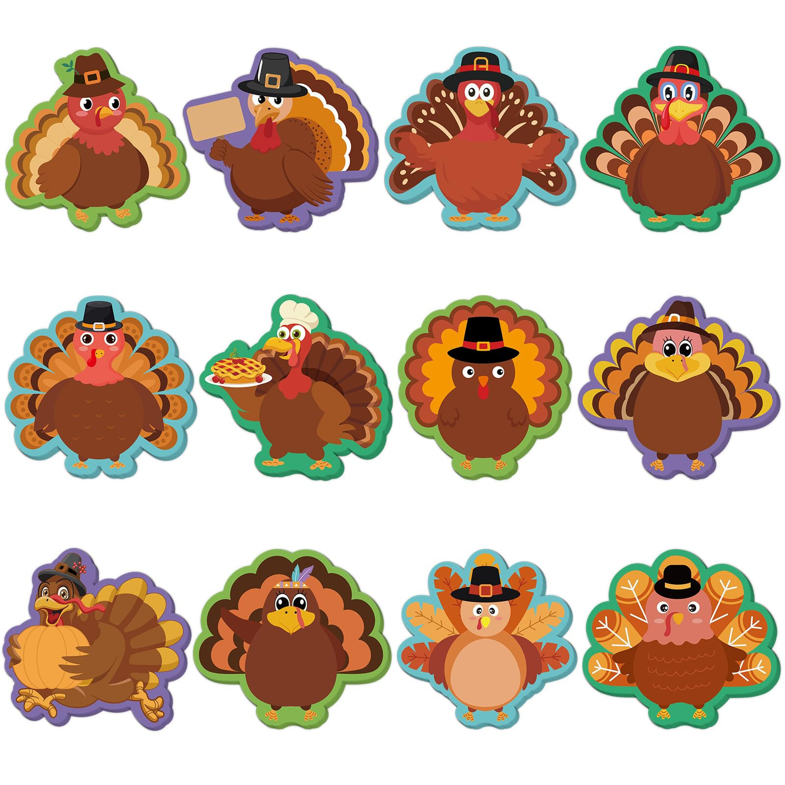 600 Sheets Thanksgiving Turkey Sticky Notes, Self-Adhesive Thanksgiving Notepads Turkey Self Stic... | Amazon (US)