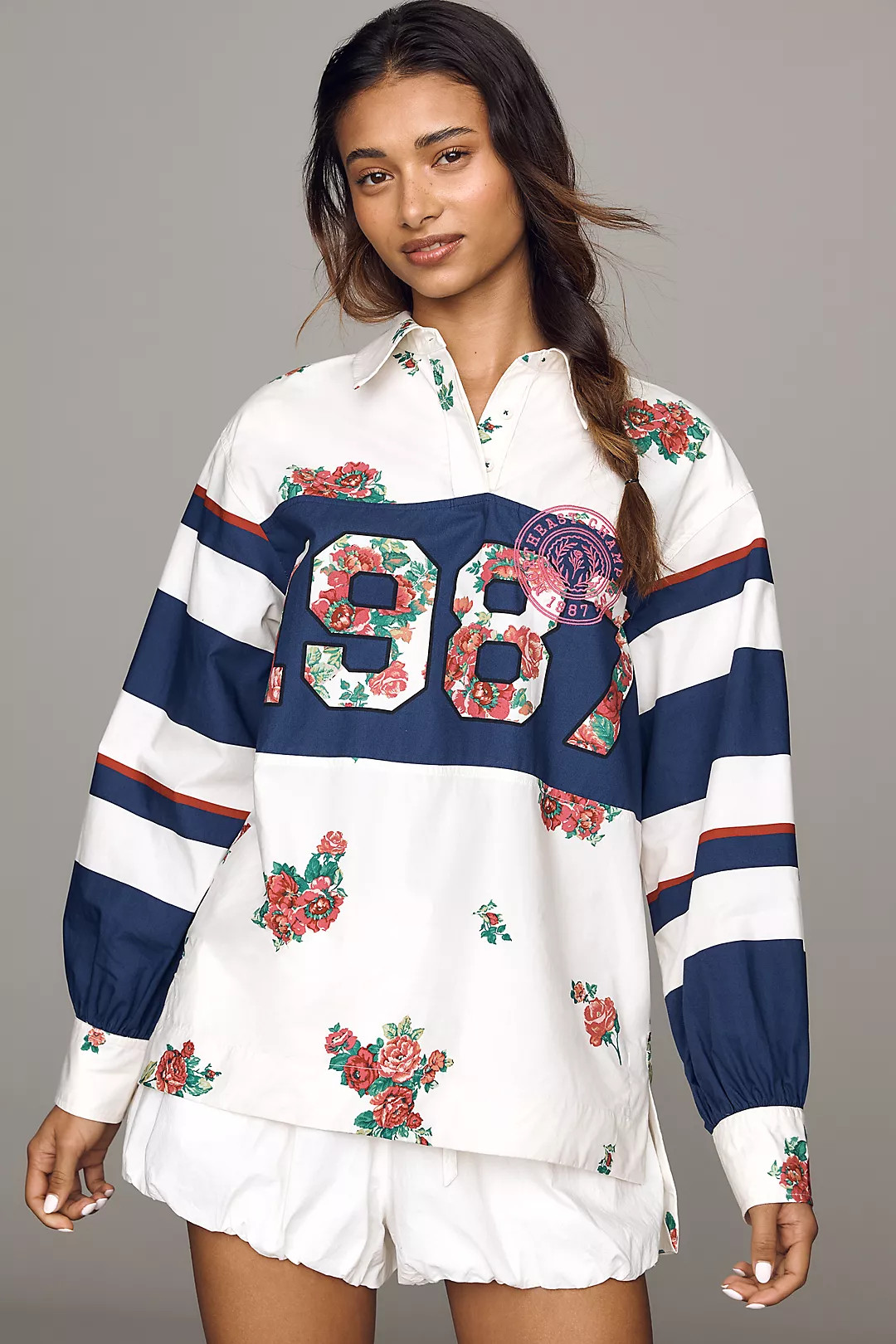 Maeve Cotton Collared Rugby Shirt | Anthropologie (US)